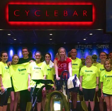 C2EFA riders at Cyclebar